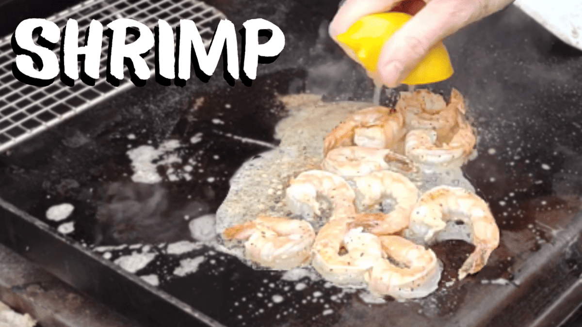 Shrimp on the Griddle Griddle With Johnny