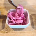 pickeled red onions for steak